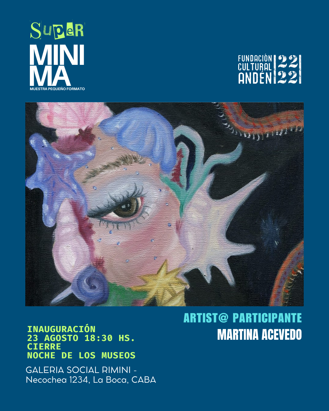 Afiche de la exposición Súper Mínima 2026